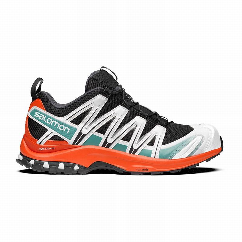 Chaussures De Trail Running Salomon Homme Noir / Rouge Orange - Salomon XA PRO 3D - France (8350-ZIN